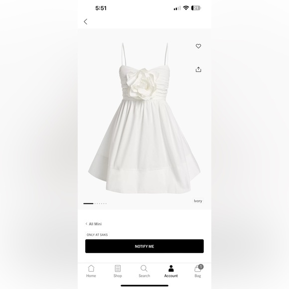 Saks Fifth Avenue Dresses & Skirts - White bridal mini dress size 2 worn once